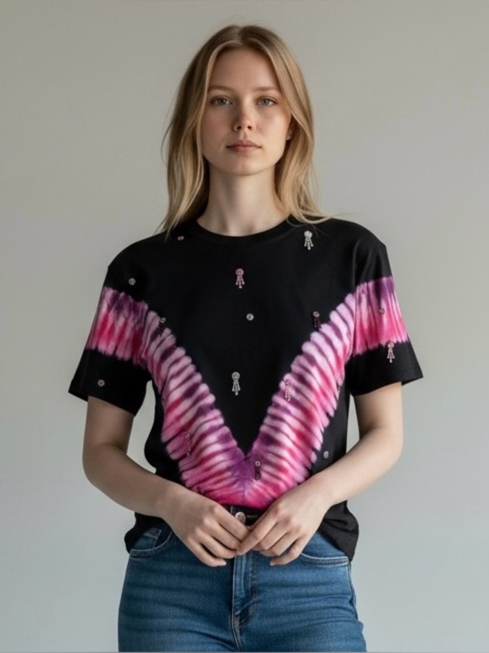 NWT Sandro Paradise Embroidered T-Shirt Size 3 (L)